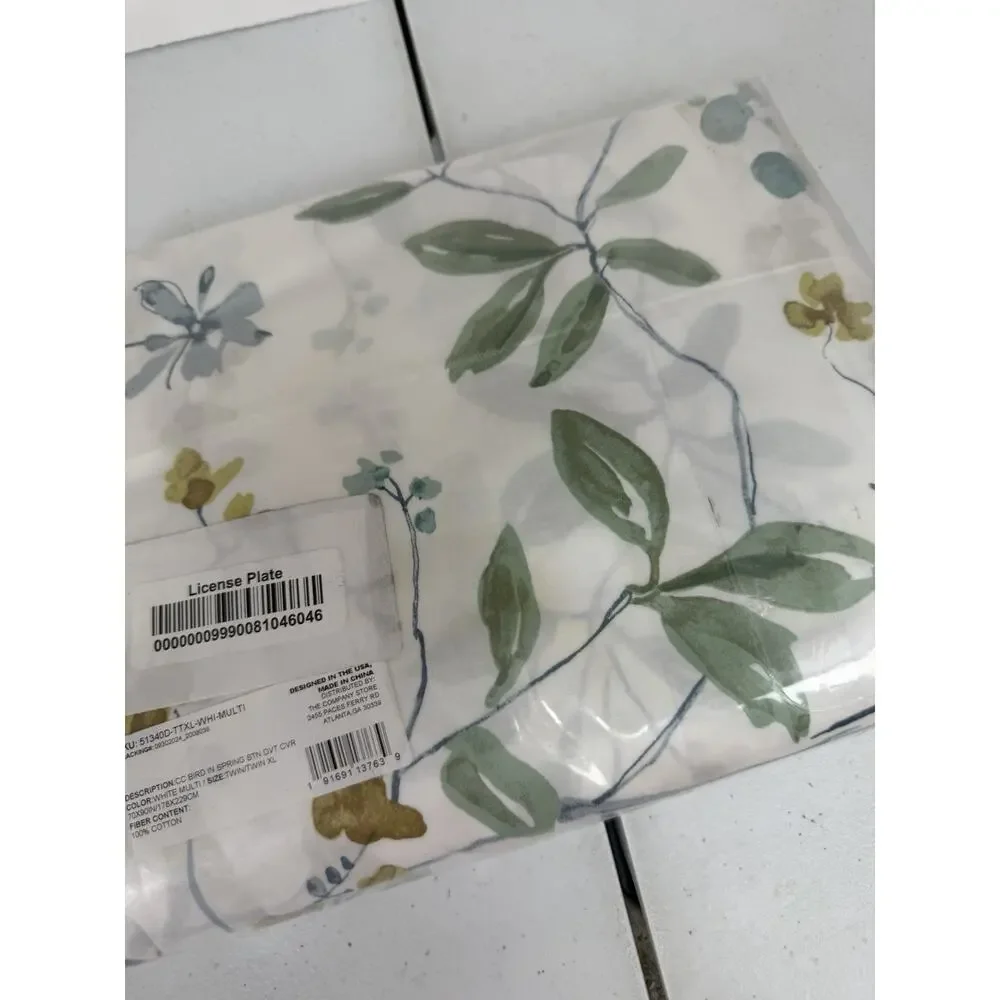 The company store- company cotton- Bird in Spring Classic Smooth Duvet T/TXL